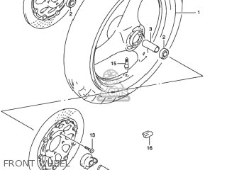 FRONT WHEEL - GSX600F KATANA 1997 (V) USA (E03)
