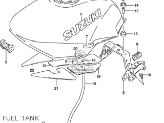 FUEL TANK - GSX600F KATANA 1997 (V) USA (E03)