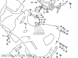 INSTALLATION PARTS - GSX600F KATANA 1997 (V) USA (E03)