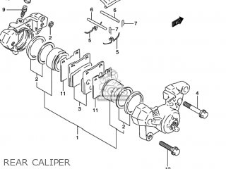 REAR CALIPER - GSX600F KATANA 1997 (V) USA (E03)