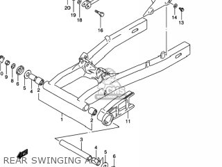 REAR SWINGING ARM - GSX600F KATANA 1997 (V) USA (E03)