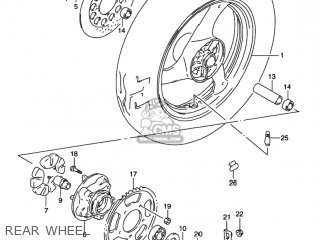 REAR WHEEL - GSX600F KATANA 1997 (V) USA (E03)