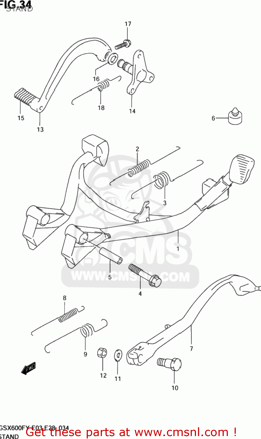 STAND GSX600F KATANA 1998 (W) USA (E03)