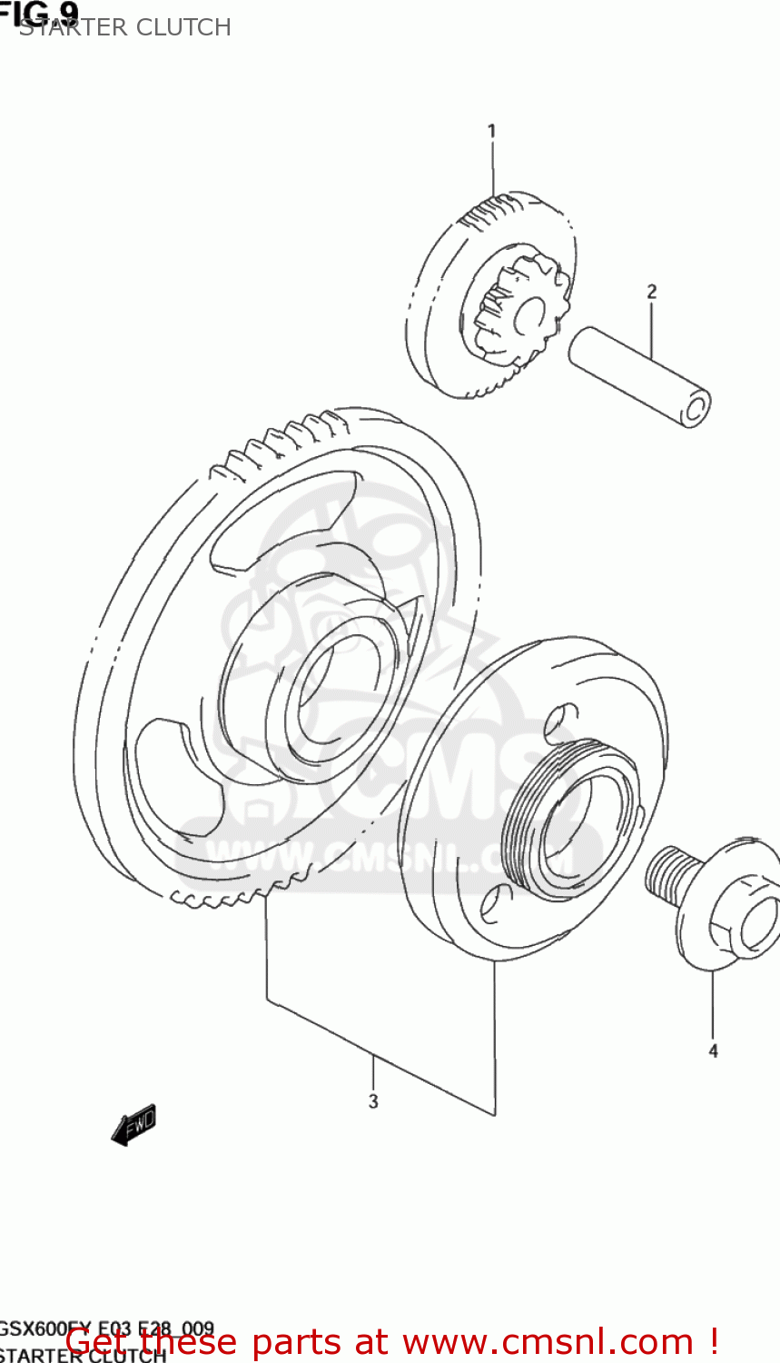STARTER CLUTCH GSX600F KATANA 1998 (W) USA (E03)