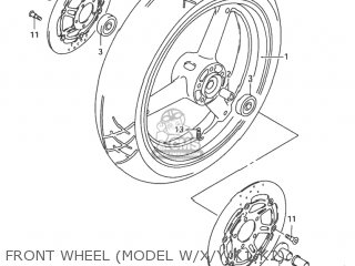 FRONT WHEEL (MODEL W/X/Y/K1/K2) - GSX600F KATANA 1998 (W) USA (E03)