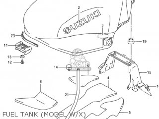 FUEL TANK (MODEL W/X) - GSX600F KATANA 1998 (W) USA (E03)