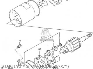 STARTING MOTOR (MODEL W/X/Y) - GSX600F KATANA 1998 (W) USA (E03)