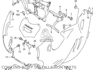 COWLING BODY INSTALLATION PARTS - GSX600F KATANA 1999 (X) USA (E03)