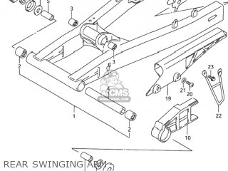 REAR SWINGING ARM - GSX600F KATANA 1999 (X) USA (E03)