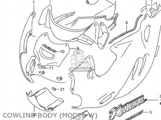 COWLING BODY (MODEL W) - GSX600F KATANA 2000 (Y) USA (E03)
