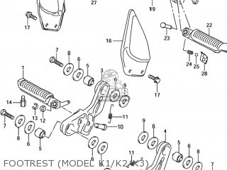 FOOTREST (MODEL K1/K2/K3) - GSX600F KATANA 2000 (Y) USA (E03)