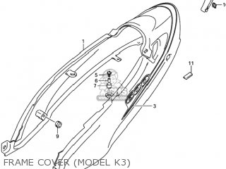 FRAME COVER (MODEL K3) - GSX600F KATANA 2000 (Y) USA (E03)