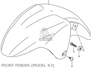 FRONT FENDER (MODEL K3) - GSX600F KATANA 2000 (Y) USA (E03)