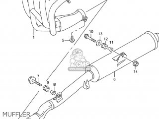MUFFLER - GSX600F KATANA 2000 (Y) USA (E03)
