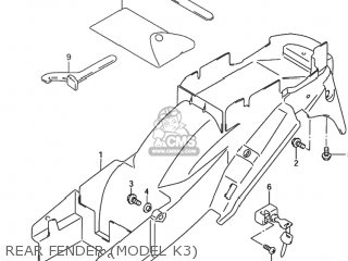 REAR FENDER (MODEL K3) - GSX600F KATANA 2000 (Y) USA (E03)