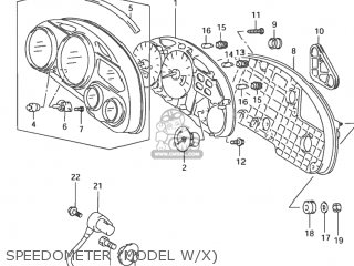 SPEEDOMETER (MODEL W/X) - GSX600F KATANA 2000 (Y) USA (E03)