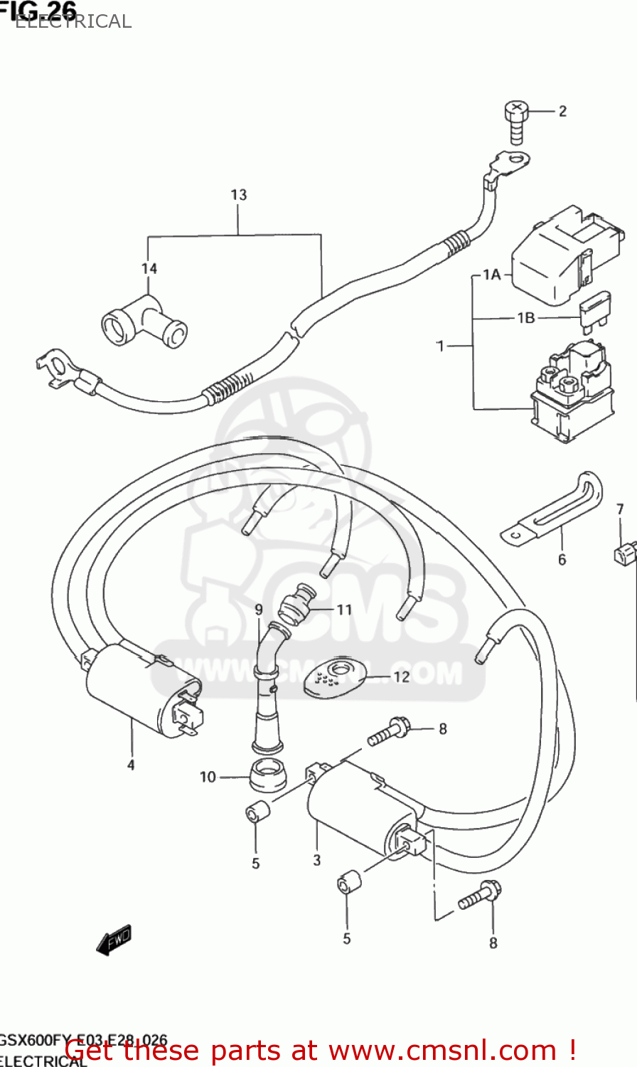ELECTRICAL GSX600F KATANA 2001 (K1) USA (E03)