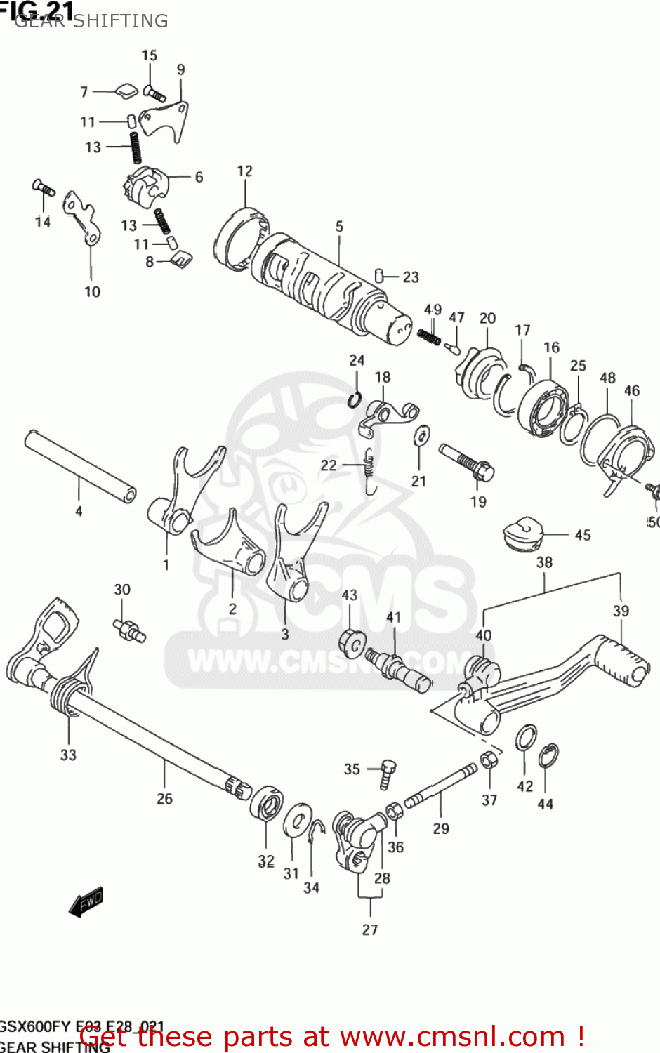 GEAR SHIFTING GSX600F KATANA 2001 (K1) USA (E03)