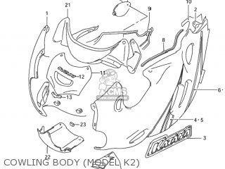 COWLING BODY (MODEL K2) - GSX600F KATANA 2001 (K1) USA (E03)