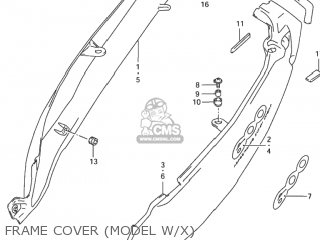 FRAME COVER (MODEL W/X) - GSX600F KATANA 2001 (K1) USA (E03)