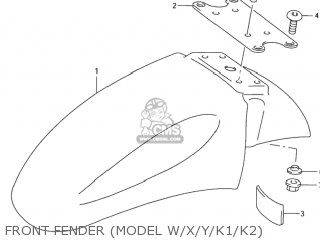 FRONT FENDER (MODEL W/X/Y/K1/K2) - GSX600F KATANA 2001 (K1) USA (E03)