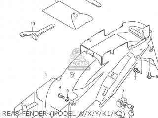 REAR FENDER (MODEL W/X/Y/K1/K2) - GSX600F KATANA 2001 (K1) USA (E03)