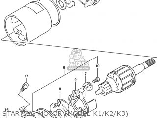 STARTING MOTOR (MODEL K1/K2/K3) - GSX600F KATANA 2001 (K1) USA (E03)