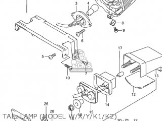 TAIL LAMP (MODEL W/X/Y/K1/K2) - GSX600F KATANA 2001 (K1) USA (E03)