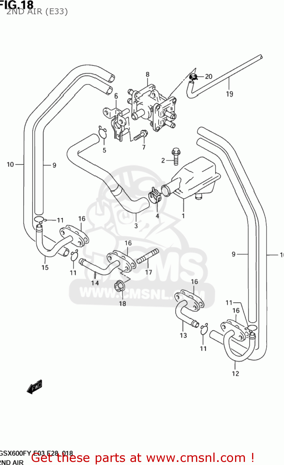 2ND AIR (E33) GSX600F KATANA 2002 (K2) USA (E03)