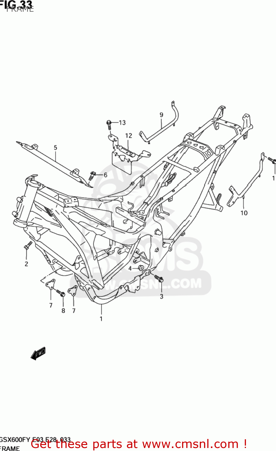 FRAME GSX600F KATANA 2002 (K2) USA (E03)