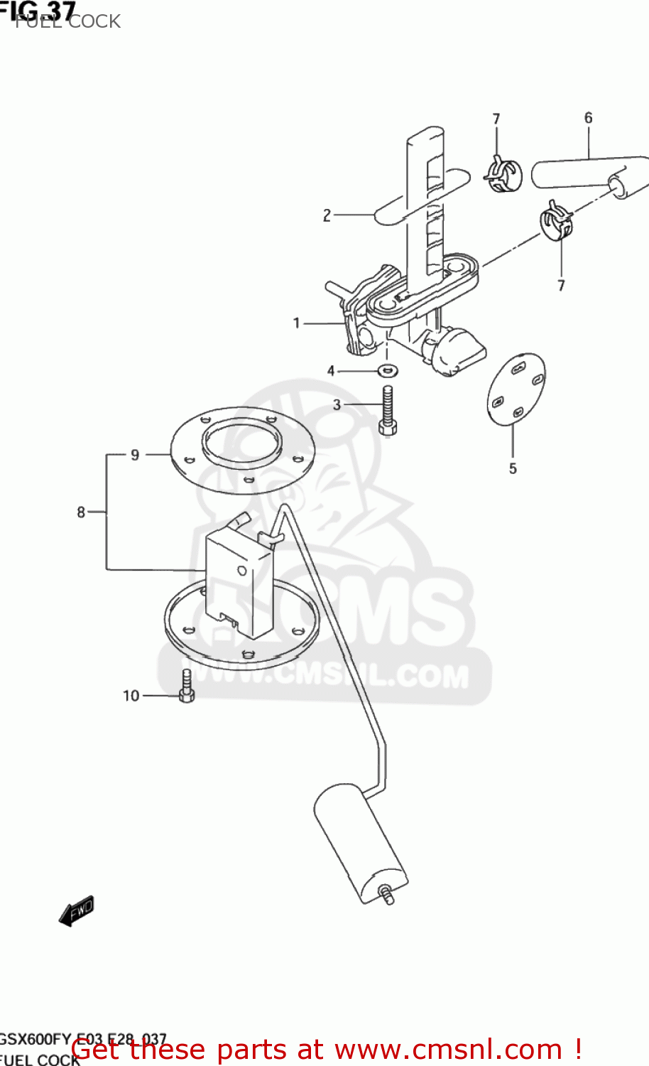 FUEL COCK GSX600F KATANA 2002 (K2) USA (E03)