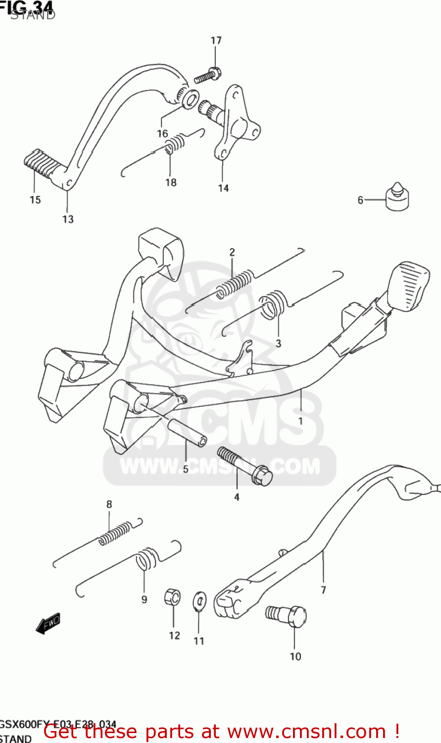 STAND GSX600F KATANA 2002 (K2) USA (E03)