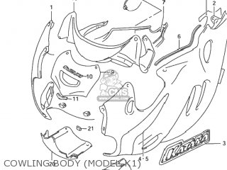 COWLING BODY (MODEL K1) - GSX600F KATANA 2002 (K2) USA (E03)