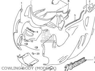 COWLING BODY (MODEL X) - GSX600F KATANA 2002 (K2) USA (E03)