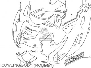 COWLING BODY (MODEL Y) - GSX600F KATANA 2002 (K2) USA (E03)