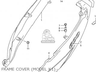 FRAME COVER (MODEL K1) - GSX600F KATANA 2002 (K2) USA (E03)