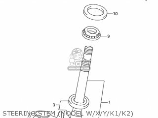 STEERING STEM (MODEL W/X/Y/K1/K2) - GSX600F KATANA 2002 (K2) USA (E03)