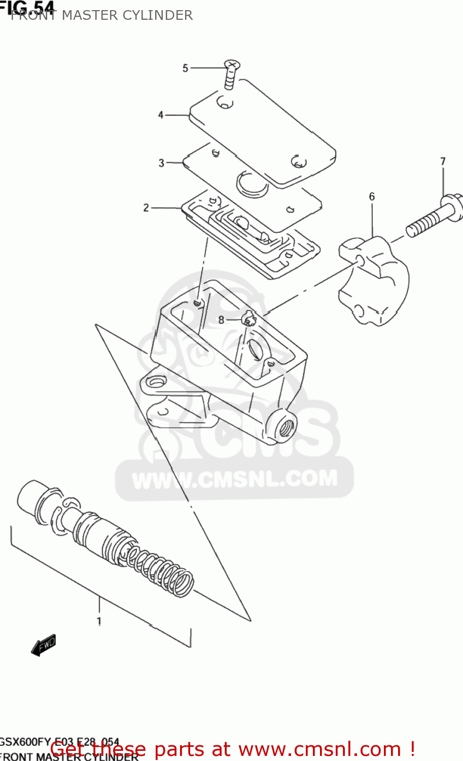 FRONT MASTER CYLINDER GSX600F KATANA 2003 (K3) USA (E03)