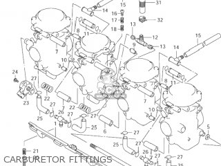 CARBURETOR FITTINGS - GSX600F KATANA 2003 (K3) USA (E03)
