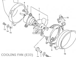 COOLING FAN (E33) - GSX600F KATANA 2003 (K3) USA (E03)