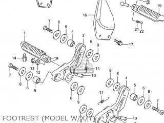 FOOTREST (MODEL W/X/Y) - GSX600F KATANA 2003 (K3) USA (E03)