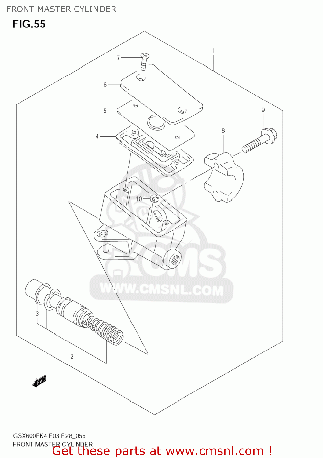 FRONT MASTER CYLINDER GSX600F KATANA 2004 (K4) USA (E03)