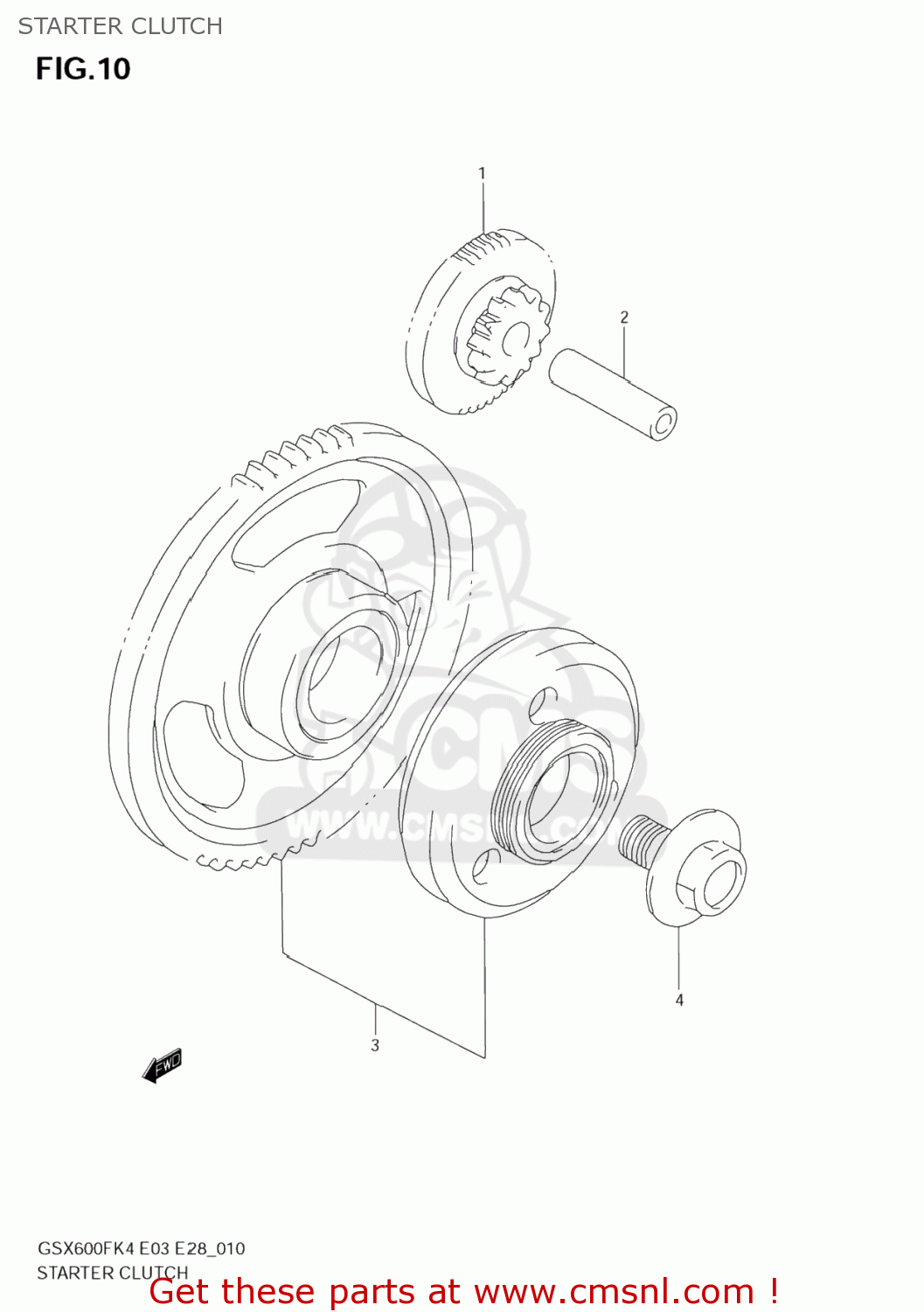 STARTER CLUTCH GSX600F KATANA 2004 (K4) USA (E03)