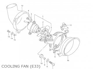COOLING FAN (E33) - GSX600F KATANA 2004 (K4) USA (E03)