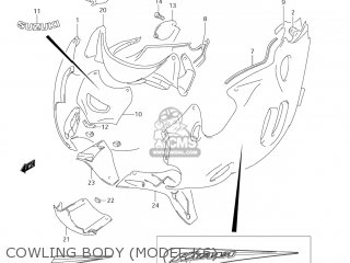 COWLING BODY (MODEL K6) - GSX600F KATANA 2004 (K4) USA (E03)