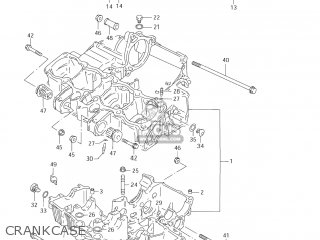 CRANKCASE - GSX600F KATANA 2004 (K4) USA (E03)