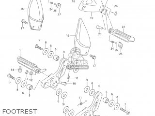 FOOTREST - GSX600F KATANA 2004 (K4) USA (E03)