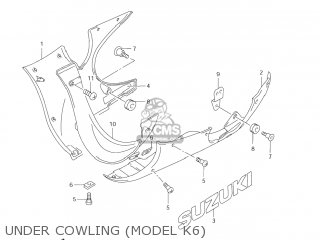UNDER COWLING (MODEL K6) - GSX600F KATANA 2004 (K4) USA (E03)