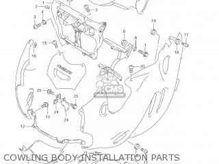 COWLING BODY INSTALLATION PARTS - GSX600F KATANA 2005 (K5) USA (E03)