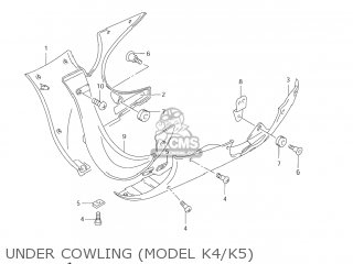 UNDER COWLING (MODEL K4/K5) - GSX600F KATANA 2005 (K5) USA (E03)